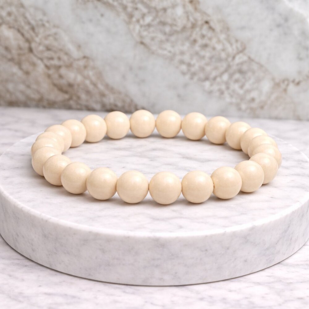White River Stone Jasper Stone 8mm Beads Stretch Bracelet Crystal Jewelry